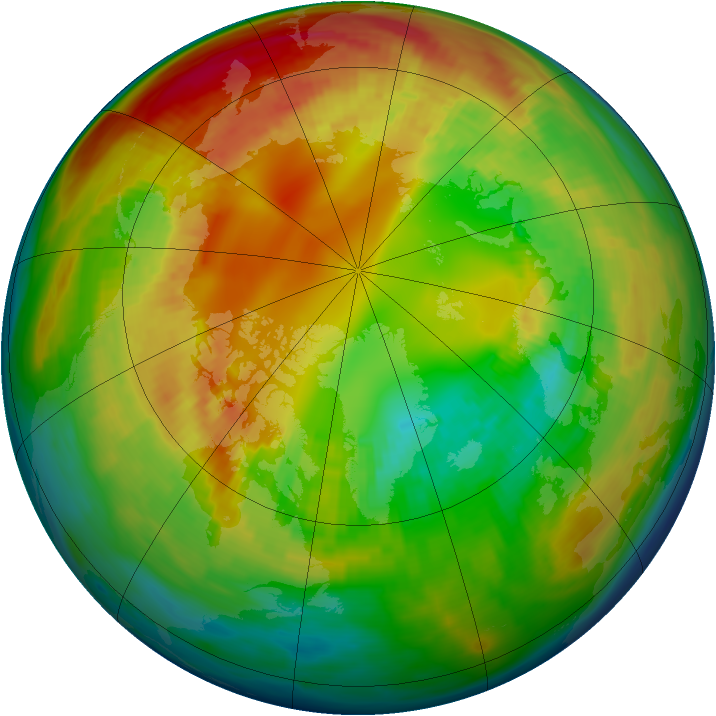 Arctic ozone map for 15 February 1983